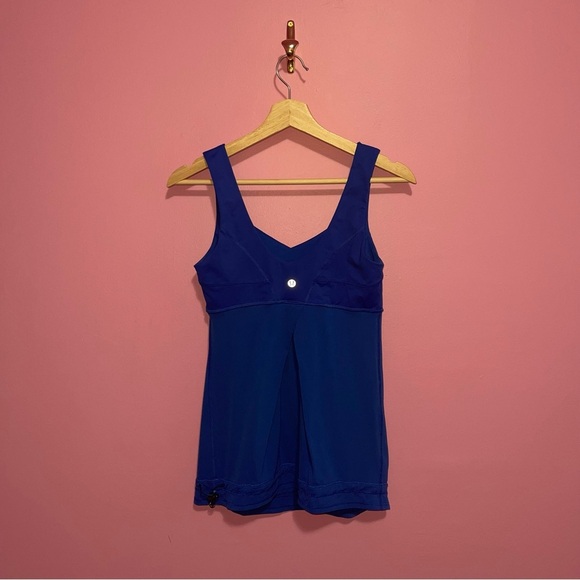 Lululemon Tank Top Women's Size 6 US Blue Tank Me Tank Breezy Mesh W1EE66S - Picture 8 of 11